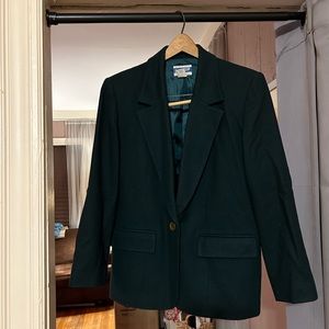 Dark green Pendleton wool blazer